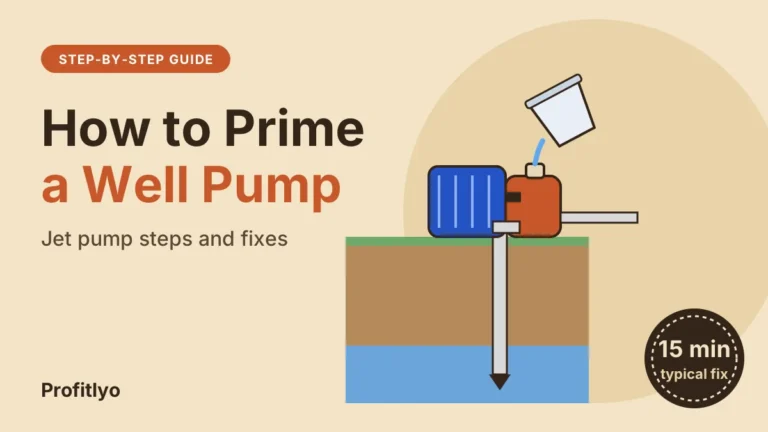 How to prime a well pump: water poured into the prime plug of a jet pump above a well