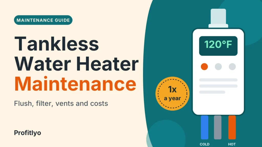 Tankless water heater maintenance guide with wall mounted tankless heater